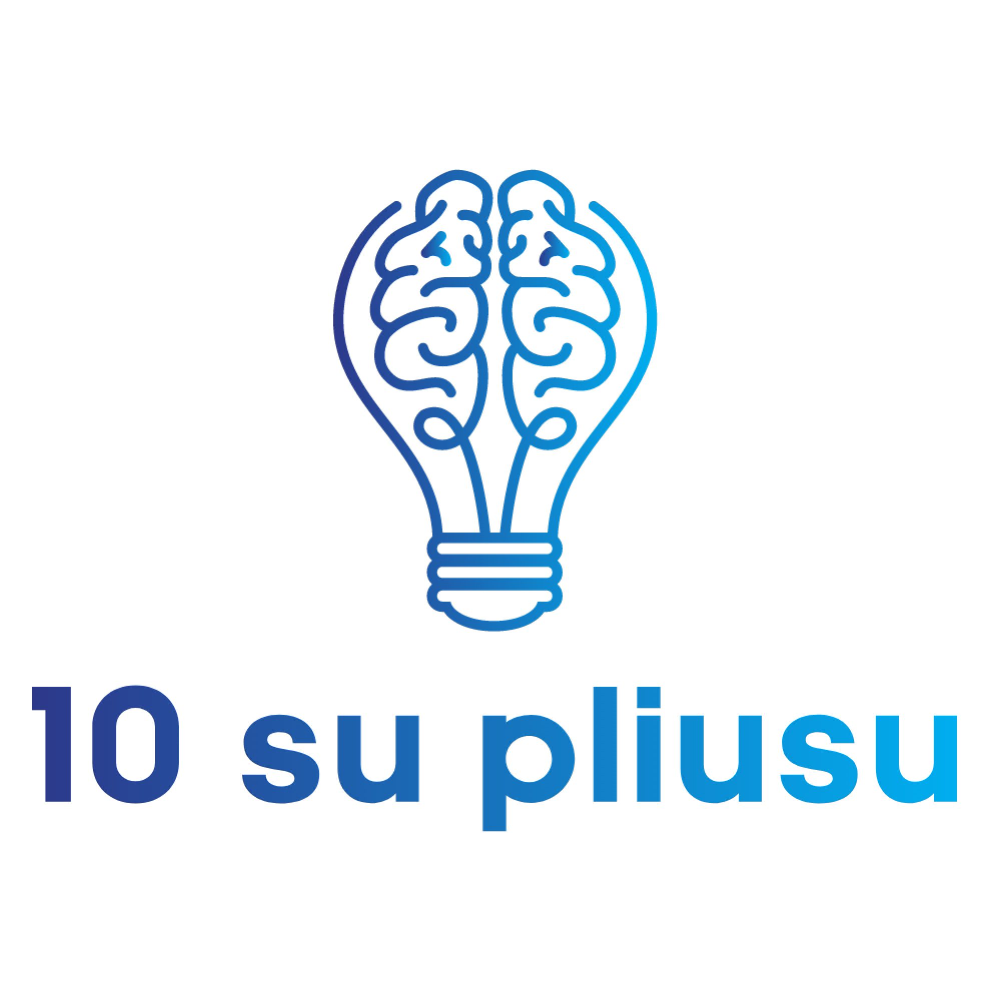 „10 su pliusu“ logotipas siauriau